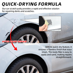 Calvana sandpaper included to smooth filled areas before painting.