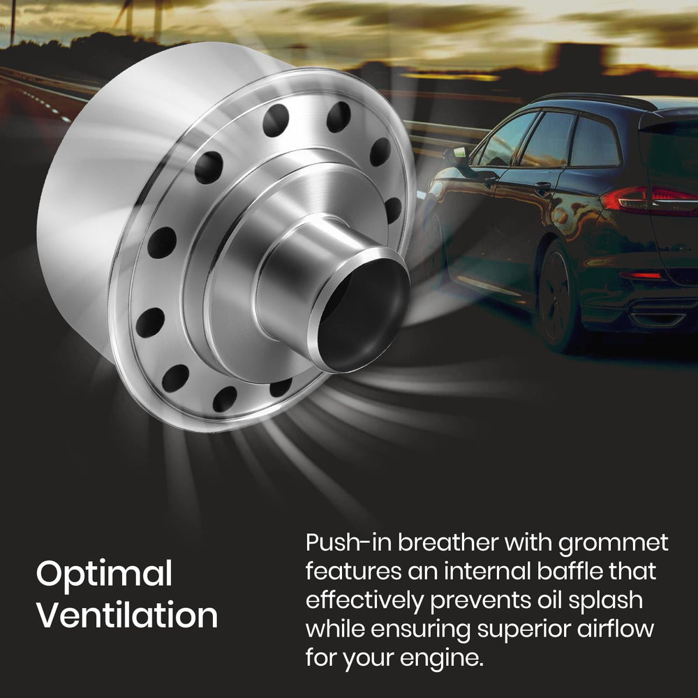 Calvana triple chrome finish adds durability and shine to engine bay.