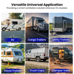 Calvana vent cover's durable design delivers reliable performance on trips.