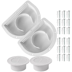 Calvana vent cover for trailer side, 8x6 inches, promotes airflow and easy bolt-on installation.