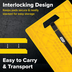 Camco 14x12 footprint cushions jacks on uneven terrain
