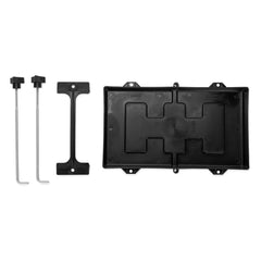 Camco battery hold-down tray installed in an RV