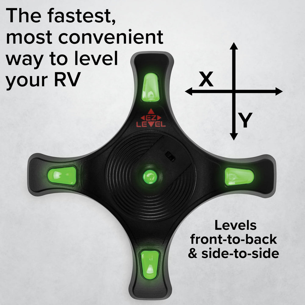 Camco EZ Level auto shut-off conserves battery life during use.