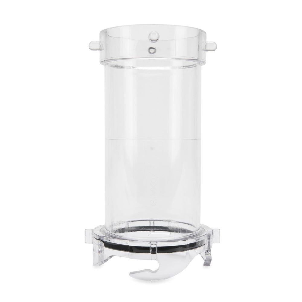 Camco Clear RV Sewer Extender shows 7-inch length for easier hookups and visual rinse