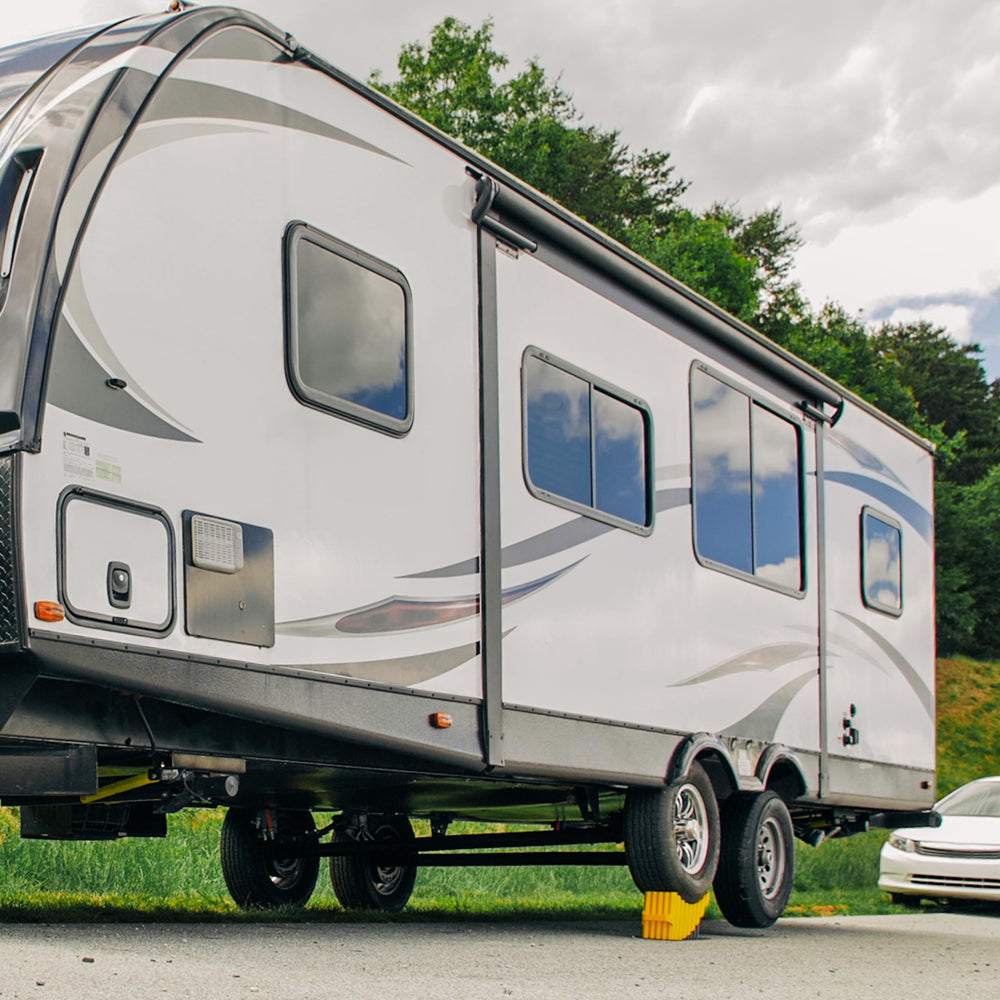 Camco Curved Trailer-Aid lightweight and portable for RV use.