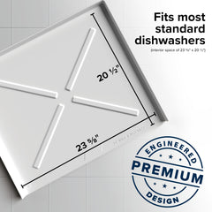 Camco drain pan under dishwasher protects floors and cabinets