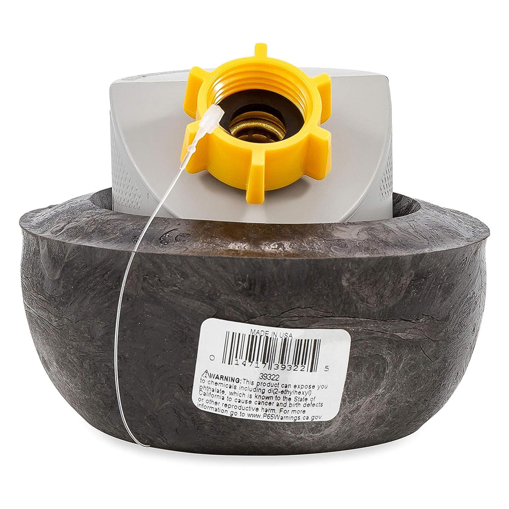 Camco Easy Slip Water Seal Sewer Fitting in gray, front view shows secure connection.