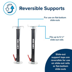 Camco Eaz-Lift durable steel construction supports heavy slide-outs.