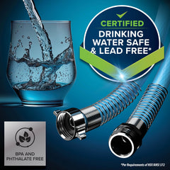 Camco EvoFlex ultra-flexible design resists kinks for smooth water flow
