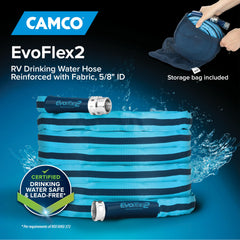 Camco EvoFlex2 aluminum fittings close-up for secure connections