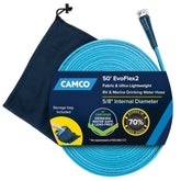 Camco EvoFlex2 50ft drinking water hose ready for RV hookup and potable water.