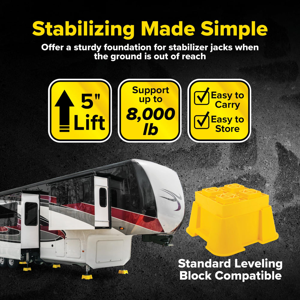 Camco FasTen Big Block compact nesting saves space in RV storage.