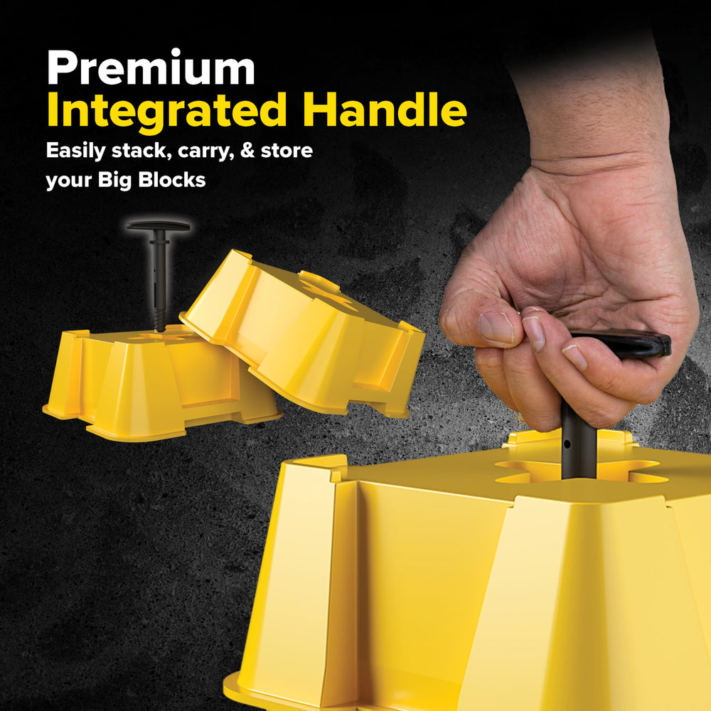 Camco FasTen blocks top compatibility with 2x2 FasTen leveling blocks for versatility.