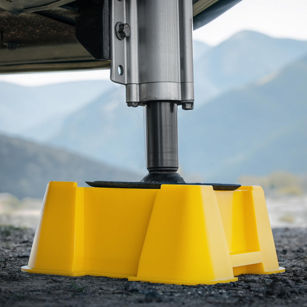 Camco FasTen RV Big Block durable resin construction for outdoor travel.