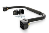 Camco Fold-Away RV Grab Handle extended for secure entry and exit.