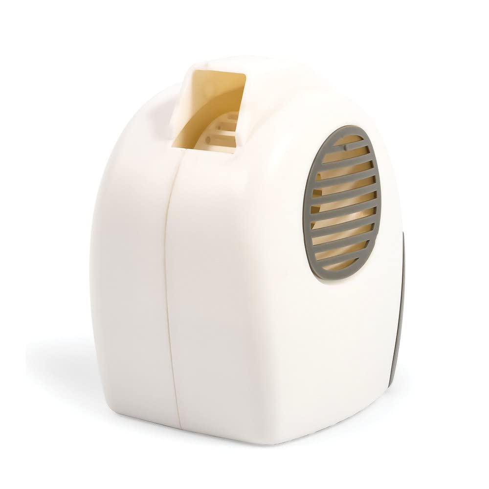 Camco Fridge Airator front view with compact battery-powered fan.