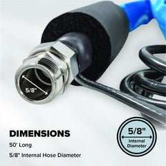 Camco NSF/ANSI 61 drinking water hose for safe potable connections.