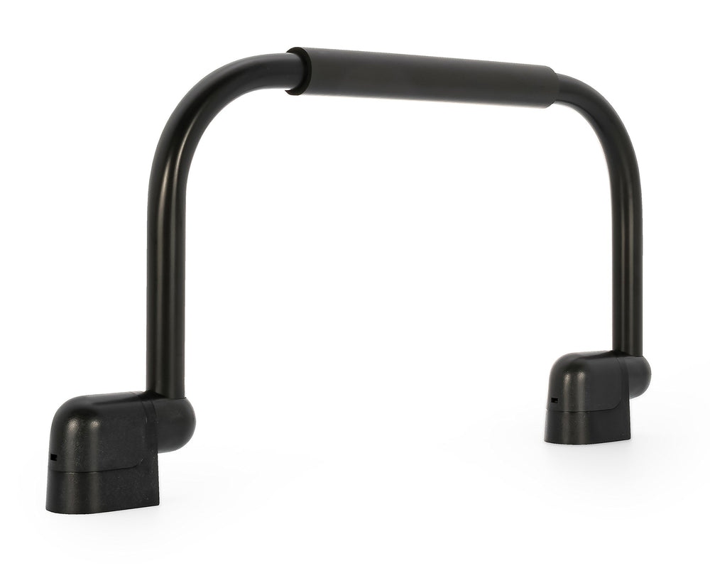 Camco pivoting grab handle locks for stable, hands-free position.