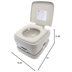 Camco bellows flush system provides a smooth rinse for easy use.