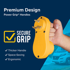 Camco Power Grip Offset Adapter's compact size fits RV storage.
