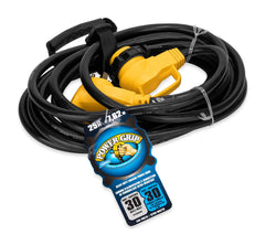 Camco PowerGrip TT-30P and L5-30R locking ends provide secure connections