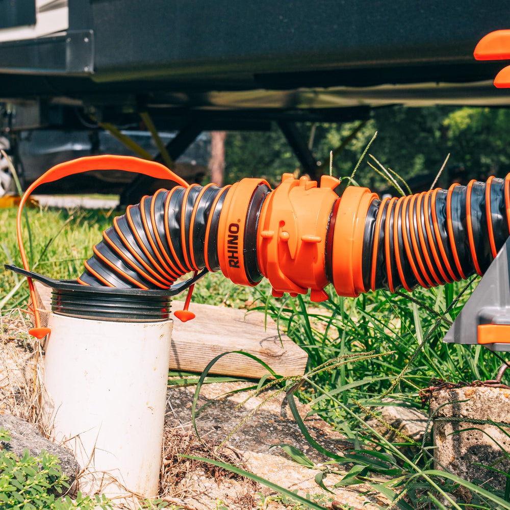 Camco Rhino 3-in-1 seal shows versatile inlet compatibility for varied campsite hookups.