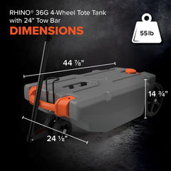 Camco Rhino tank rinser helps thoroughly clean the interior after use.