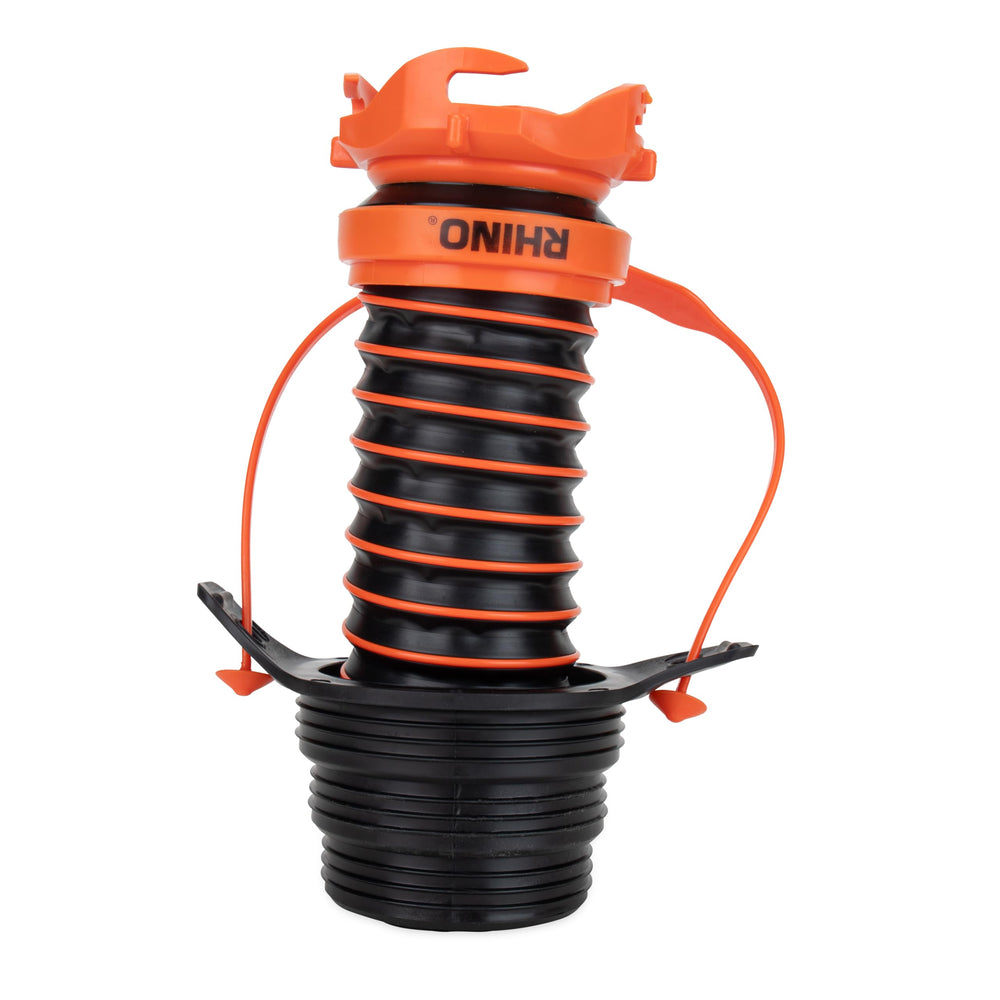 Camco Rhino pre-assembled hose reduces setup steps for on-the-go campers.