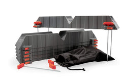 Camco Rhino RV sewer hose support with six troughs keeps hose in place for smooth downhill flow
