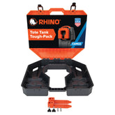 Camco Rhino Tote Tank Tough-Pack front view, compact case for easy RV waste organization