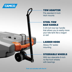 Camco wheel assembly with bearings supports stable steering