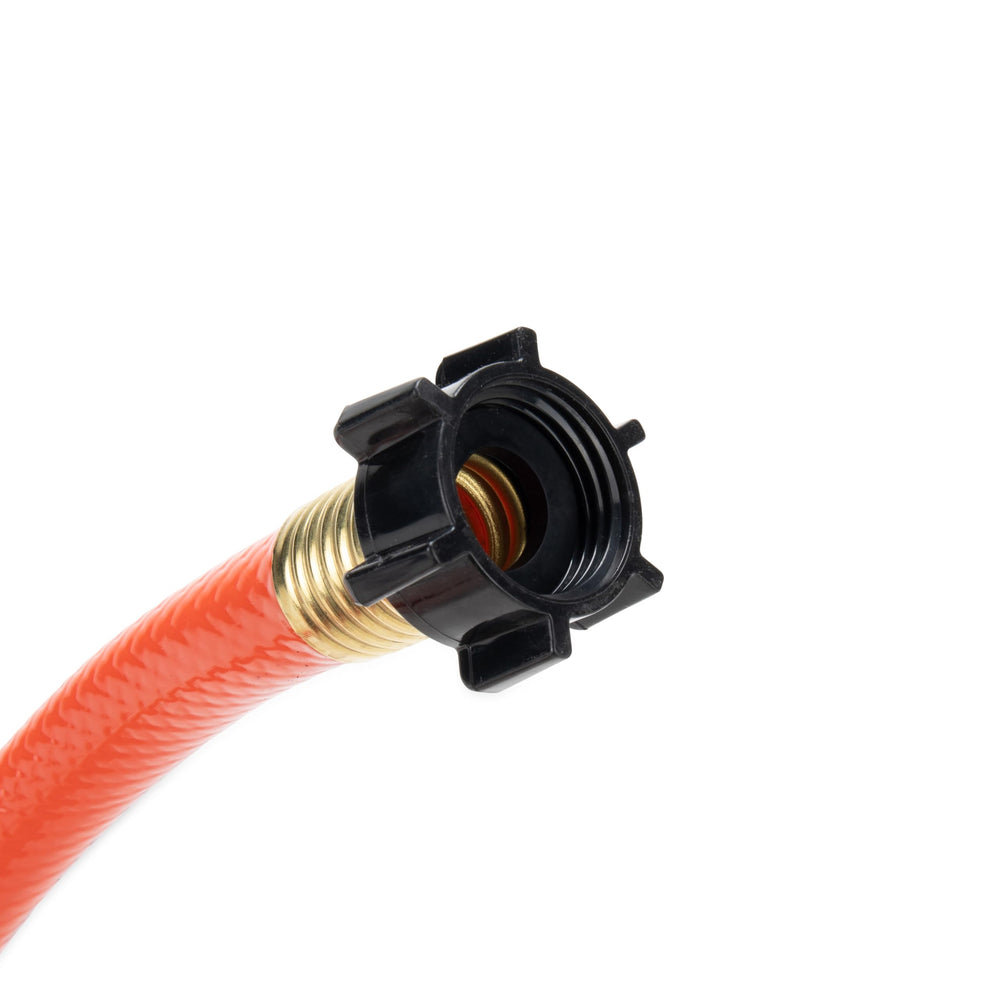 Camco RhinoFlex kit includes Rinser Cap and 10-foot hose.