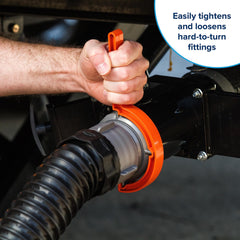 Camco RhinoFLEX two-pack wrenches simplify attaching and detaching RV sewer fittings.