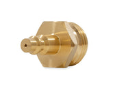 Camco RV blowout plug with brass quick-connect enabling quick air attachment to flush lines
