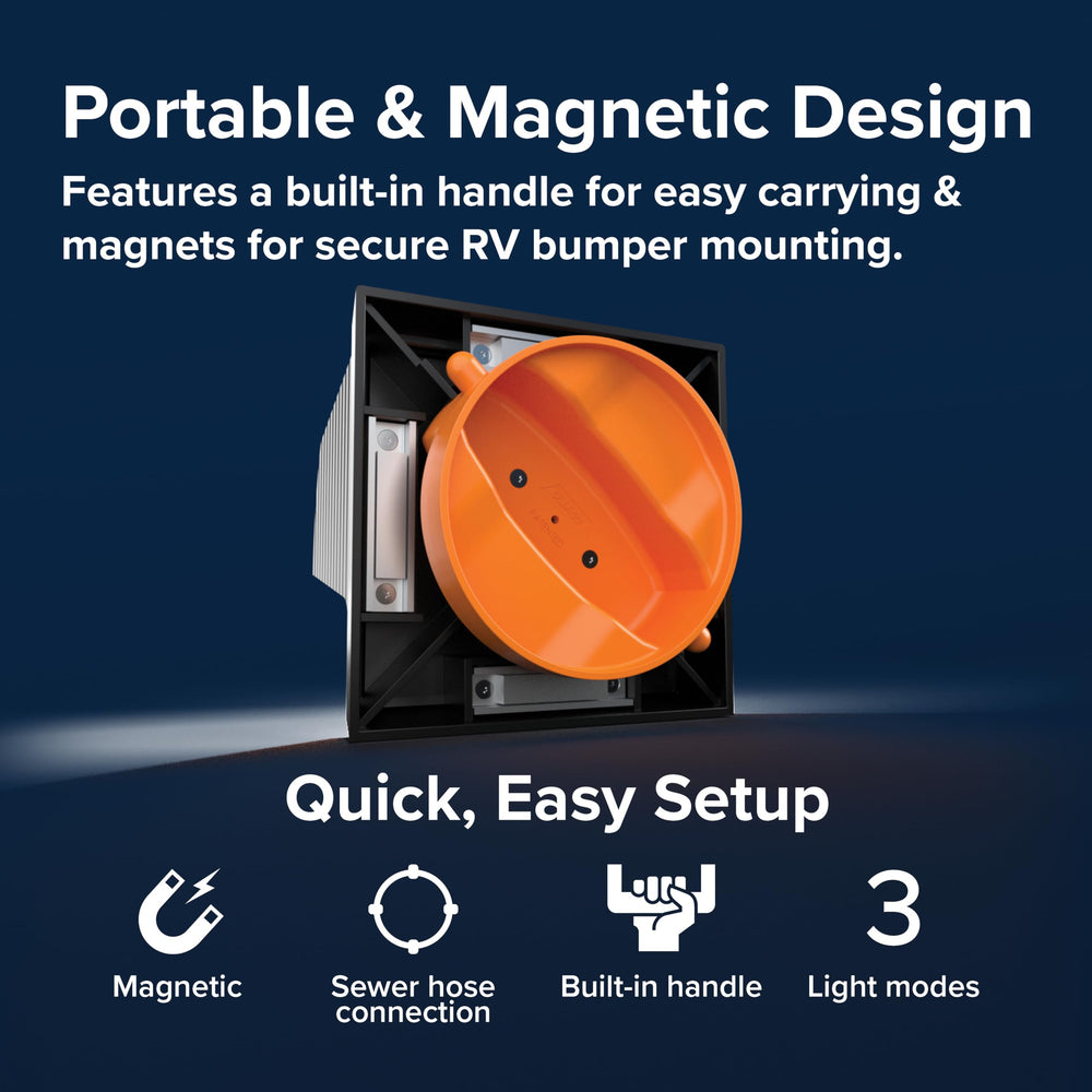 Camco bumper cap solar light delivers bright 4500K illumination