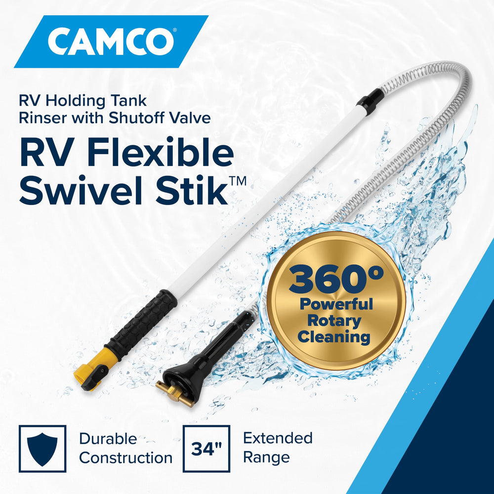 Camco Rinser delivers 34-inch reach to access offset tanks and tight spaces