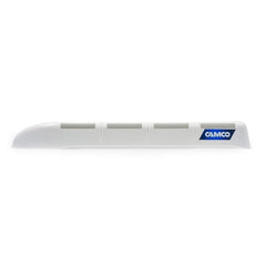 Camco vent cover white heavy-duty plastic side profile on RV roof
