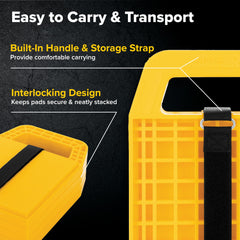 Camco RV Stabilizing Jack Pads storage strap keeps your setup tidy.