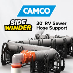 Camco Sidewinder demonstrates gravity-flow drainage around obstacles for efficient tank emptying.
