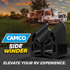 Camco Sidewinder in use at a campsite for hassle-free dumping.