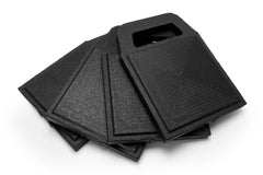 Camco Stabilizer Flex Pad provides solid ground contact for stable leveling on soft soil.