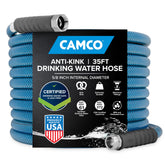Camco TastePURE 35ft water hose for safe RV drinking water on trips