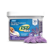 Camco TST MAX Lavender Drop-In bottle for RV odor control on the go.