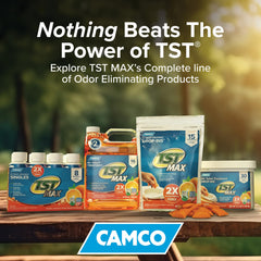 Camco TST MAX refreshing citrus scent enhances the RV experience during camping