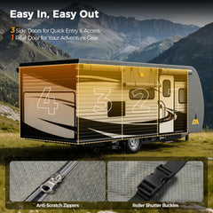 CAMMOO RV Cover storage bag keeps components organized and portable.