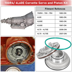 Camoo Corvette servo piston kit second apply piston inner improves 2nd gear engagement.