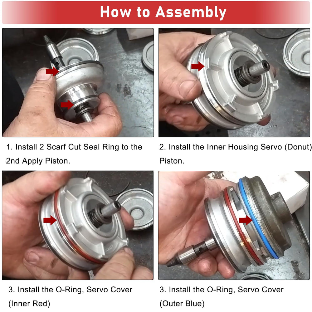 Camoo Corvette servo piston kit teflon seal ring inner for reliable sealing.