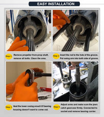 Camoo tool removes bearing carrier oil seals on gearcases
