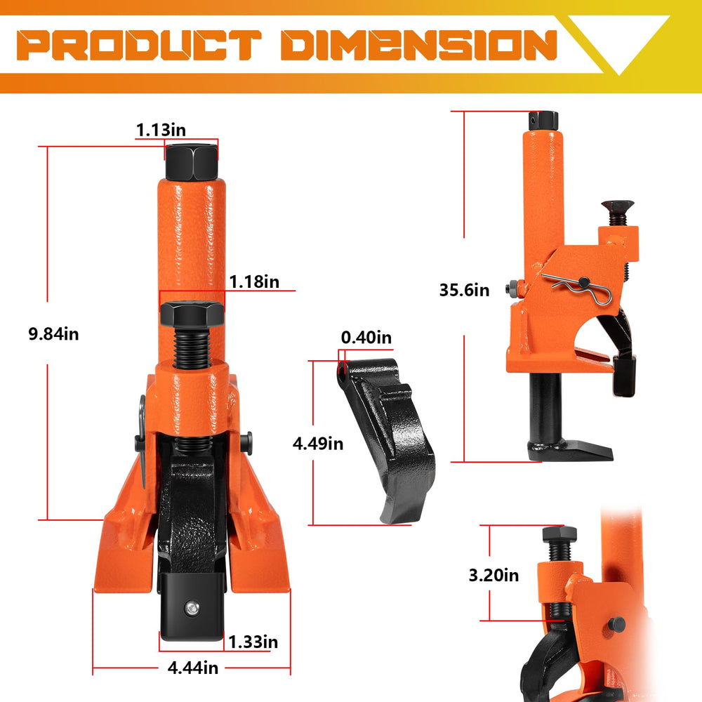 Camoo bead breaker base stability feature ensures safe clamping during use