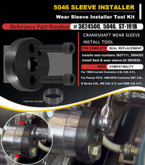 Camoo press and align crankshaft seal for consistent seating.